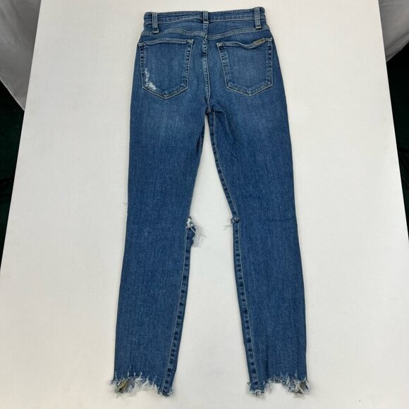 Joes Womens Skinny Jeans Blue Distressed Frayed Mid Rise Denim 26 Waist - Picture 2 of 10